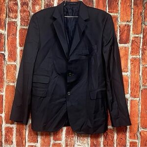 BONOBOS Slim Fit Navy Blue Cotton Blazer Unlined Mens Sz Large Limited Edition